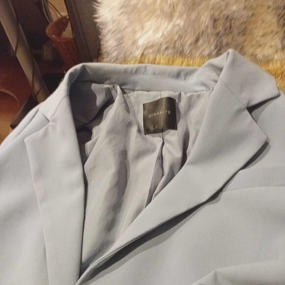 Dynamite Tie-Waist Belted Blazer - Periwinkle Blue - Picture 8 of 10